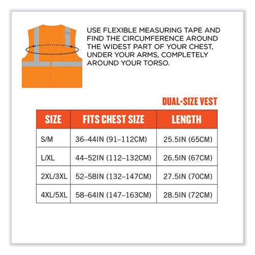 Glowear 8210hl Class 2 Economy Mesh Hook And Loop Vest, Polyester, X-small, Orange