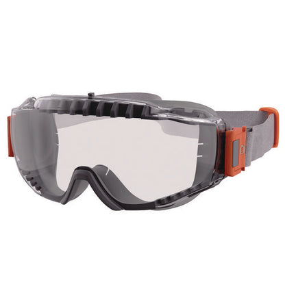 Skullerz Modi Otg Anti-scratch And Enhanced Anti-fog Safety Goggles With Neoprene Strap, Clear Lens