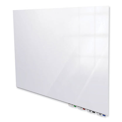 Aria Low-profile Frameless Magnetic Glassboard, 36" X 24", White Surface