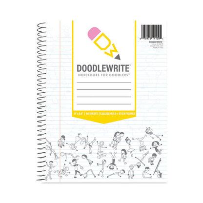 Doodlewrite Notebooks, 1-subject, Wide/legal Rule, White Cover, (50) Sheets, 24/carton