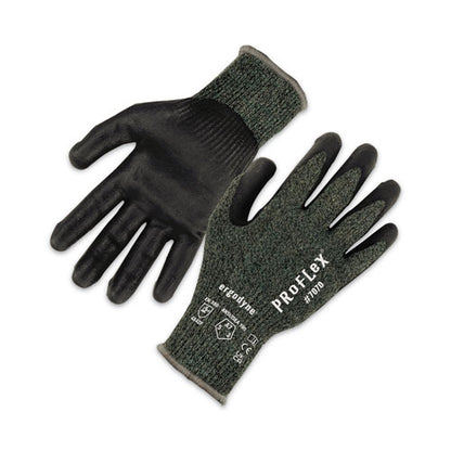 Proflex 7070 Ansi A7 Nitrile Coated Cr Gloves, Green, Large, Pair