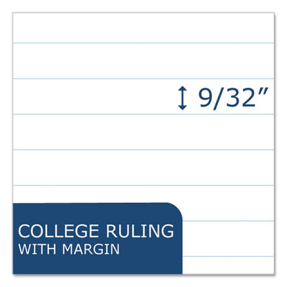 Loose Leaf Paper, 8 X 10.5, 3-hole Punched, College Rule, White, 150 Sheets/pack, 24 Packs/carton