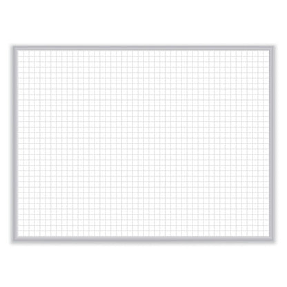 1 X 1 Grid Magnetic Whiteboard, 36" X 24", White/gray Surface, Satin Aluminum Frame