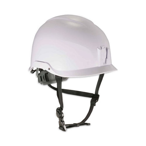 Skullerz 8974 Class E Safety Helmet, 6-point Ratchet Suspension, White