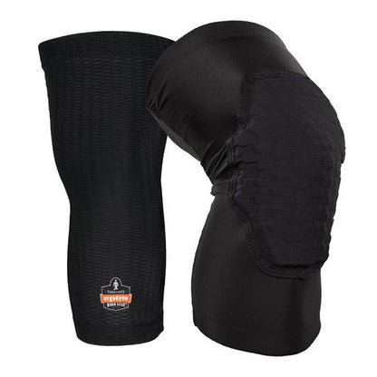 Proflex 525 Lightweight Padded Knee Sleeves, Slip-on, Small/medium, Black, Pair