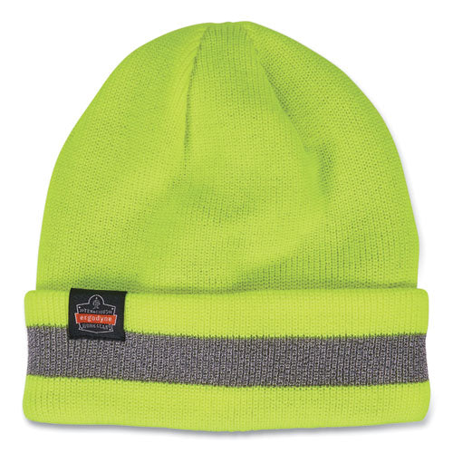 N-ferno 6803 Reflective Rib Knit Winter Hat, One Size Fits Most, Lime