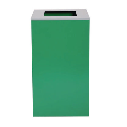 29 Gallon Trash/recycling Cans, Steel, Green Can With Square Lid