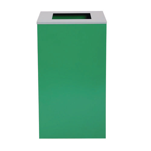 29 Gallon Trash/recycling Cans, Steel, Green Can With Square Lid