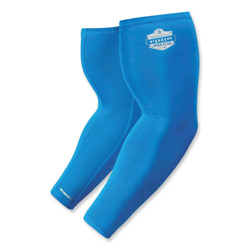 Chill-its 6690 Performance Knit Cooling Arm Sleeve, Polyester/spandex, Medium, Blue, 2 Sleeves