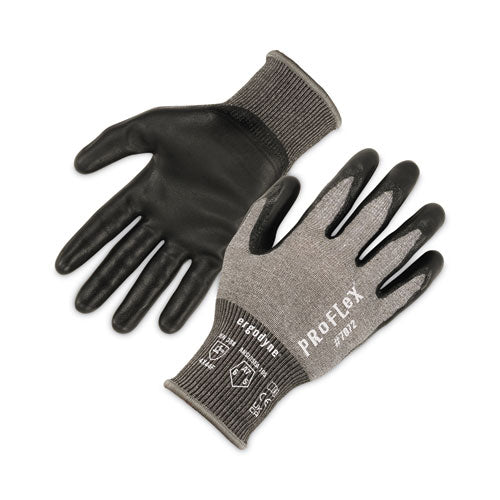 Proflex 7072 Ansi A7 Nitrile-coated Cr Gloves, Gray, Small, Pair