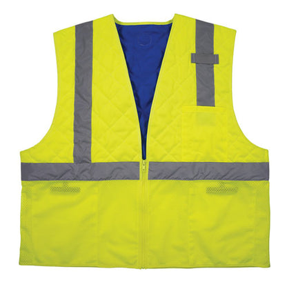 Chill-its 6668 Class 2 Hi-vis Safety Cooling Vest, Polymer, X-large, Lime