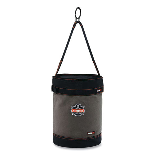 Arsenal 5960t Canvas Hoist Bucket And Top With D-rings, 12.5 X 12.5 X 17, Gray