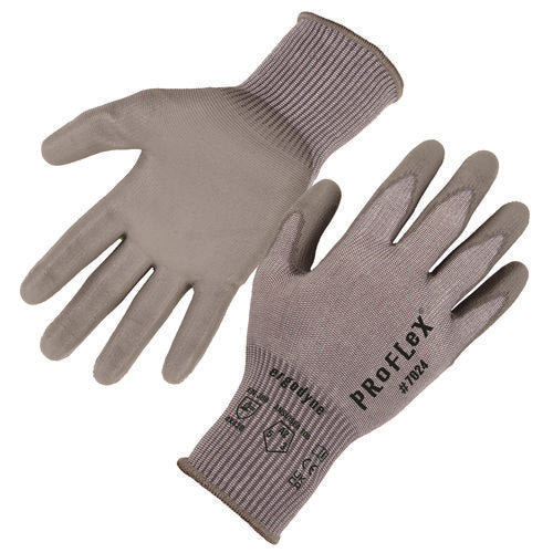 Proflex 7024 Ansi A2 Pu Coated Cr Gloves, Gray, X-small, Pair