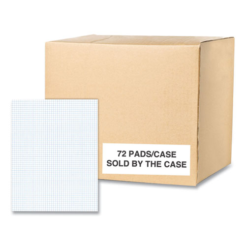 Gummed Pad, 5 Sq/in Quadrille Rule, 50 White 8.5 X 11 Sheets, 72/carton