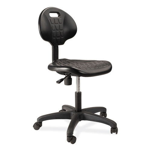 6700 Series Polyurethane Adj Height Task Chair, Supports 300 Lb, 16" To 21" Seat Height, Black Seat, Black Back, Black Base