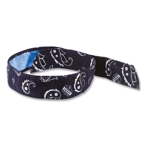 Chill-its 6705ct Cooling Pva Hook And Loop Bandana Headband, One Size Fits Most, Navy Western