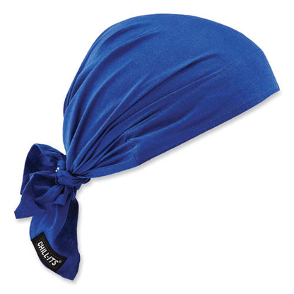 Chill-its 6710ct Cooling Pva Tie Bandana Triangle Hat, One Size Fits Most, Solid Blue