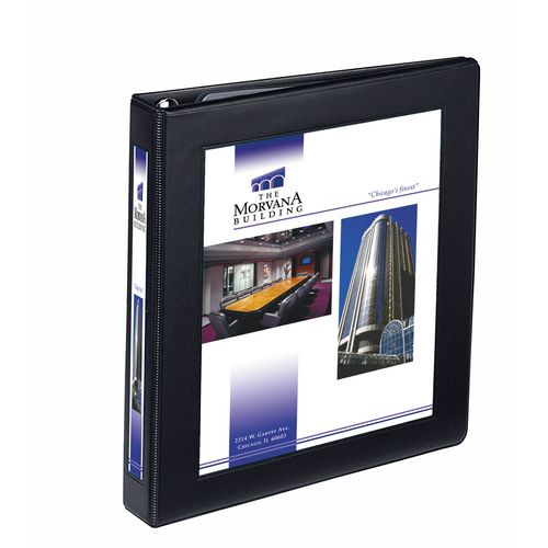 Framed View Heavy-duty Binders, 3 Rings, 1" Capacity, 11 X 8.5, Black, 12/carton