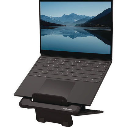 Breyta Laptop Stand, 9.25" X 10.55" X 0.55" To 8", Black, Supports Up To 8.8 Lbs