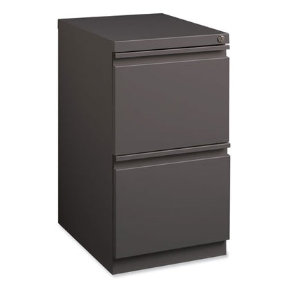 Full-width Pull 20 Deep Mobile Pedestal File, 2-drawer: File/file, Letter, Medium Tone, 15 X 19.88 X 27.75