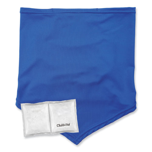 Chill-its 6482 Cooling Neck Gaiter Bandana Pocket Kit, Polyester/spandex, Large/x-large, Blue