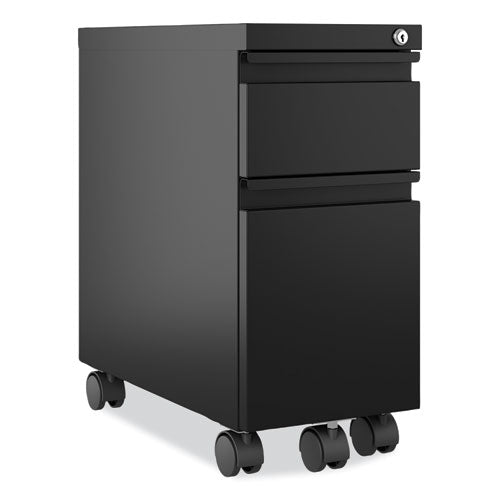 Zip Mobile Pedestal File, 2-drawer: Box/file, Legal/letter, Black, 10 X 19.88 X 21.75