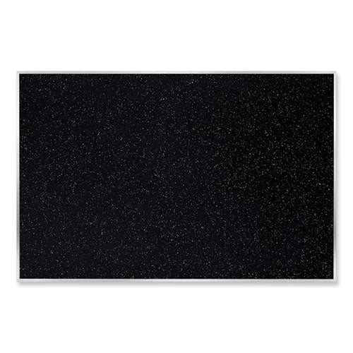 Aluminum-frame Recycled Rubber Bulletin Boards, 60.5" X 36.5", Confetti Surface, Satin Aluminum Frame