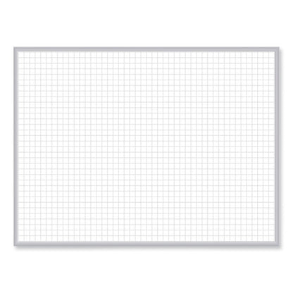 Magnetic Porcelain Whiteboard With Aluminum Frame, 36.5" X 60.5", White Surface, Satin Aluminum Frame