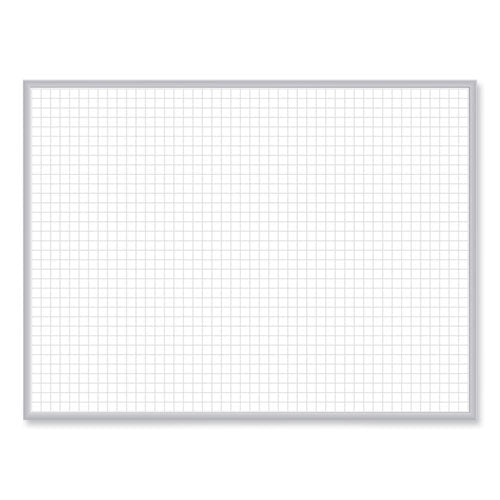 Magnetic Porcelain Whiteboard With Aluminum Frame, 36.5" X 60.5", White Surface, Satin Aluminum Frame