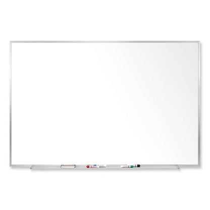 Magnetic Porcelain Whiteboard With Aluminum Frame, 36" X 24", White Surface, Satin Aluminum Frame