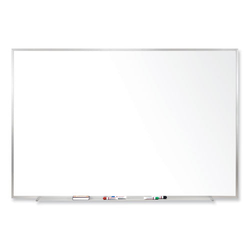 Magnetic Porcelain Whiteboard With Aluminum Frame, 36" X 24", White Surface, Satin Aluminum Frame