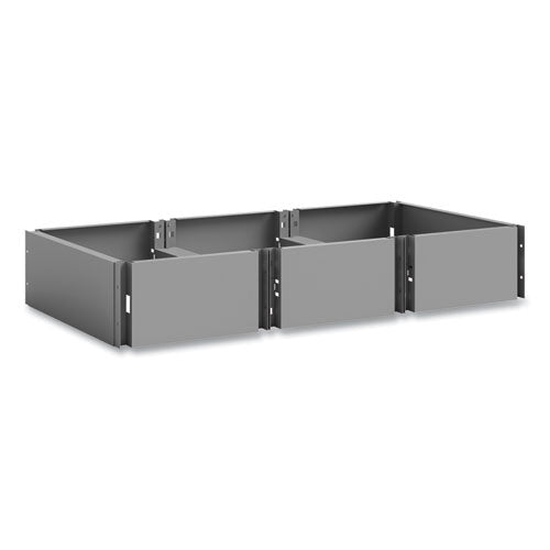 Triple Continuous Metal Locker Base Addition, 35w X 16d X 5.75h, Gray