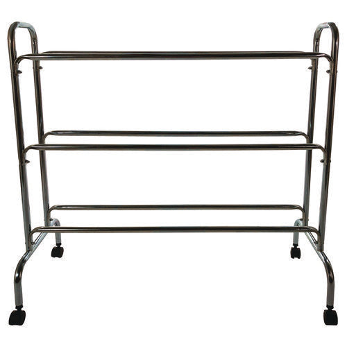 Powder-coated Ball Cart, Metal, 132 Lb Capacity, 17 X 41 X 41, Silver