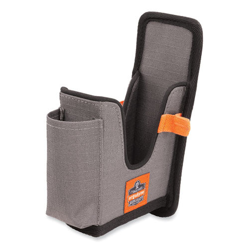 Squids 5541 Handheld Barcode Scanner Holster With Belt Clip, 2 Compartments, 2.75 X 3.5 X 7.3, Polyester,gray