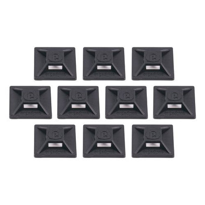 Squids 3701 Mini Adhesive Mount Replacements, 2 Lb Max Safe Working Capacity, 0.9" Long, Black,10/pack