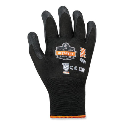 Proflex 7001-case Nitrile Coated Gloves, Black, Small, 144 Pairs/carton