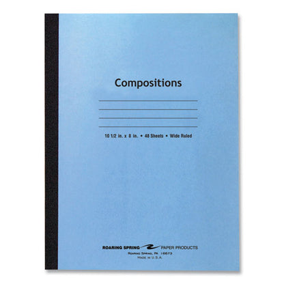 Flexible Cover Composition Notebook, Wide/legal Rule, Blue Cover, (48) 10.5 X 8 Sheets, 72/carton