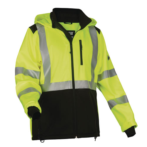 Glowear 8353 Class 3 Hi-vis Softshell Water-resistant Jacket, 3x-large, Lime