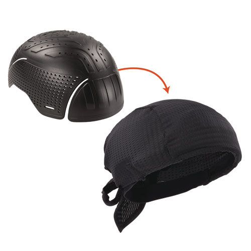 Skullerz 8948 Mesh Do Rag Bandana And Bump Cap Insert, Black