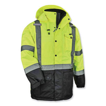 Glowear 8384 Class 3 Hi-vis Quilted Thermal Parka, Medium, Lime