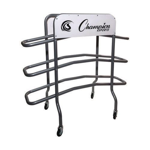 3-tier Pro Basketball Rack, Metal, 220 Lb Capacity, 8 X 60 X 48, Silver