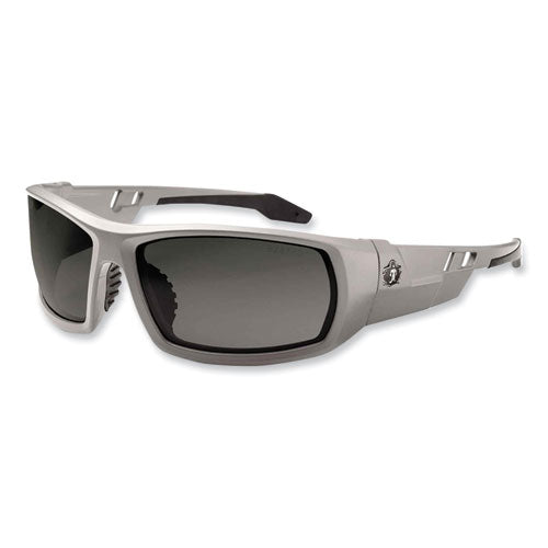 Skullerz Odin Safety Glasses, Matte Gray Nylon Impact Frame, Polarized Smoke Polycarbonate Lens