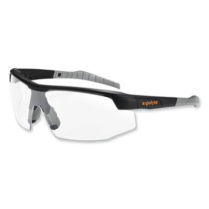 Skullerz Skoll Safety Glasses, Matte Black Nylon Impact Frame, Anti-fog Clear Polycarbonate Lens