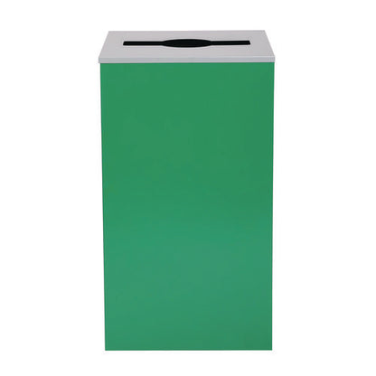 29 Gallon Trash/recycling Cans, Steel, Green Can With Mixed Lid