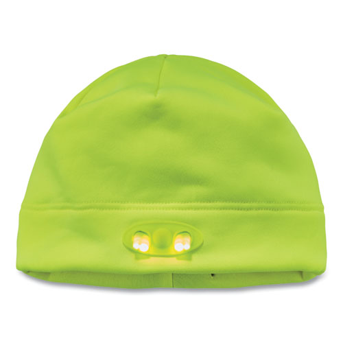 N-ferno 6804 Skull Cap Winter Hat With Led Lights, One Size Fits Mosts, Lime