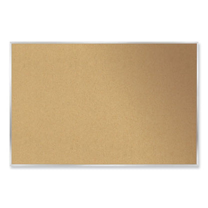 Aluminum-frame Natural Corkboard, 46.5" X 36", Tan Surface, Satin Aluminum Frame