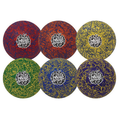 Rhino Skin Spider Dodgeball Set, 6.3" Diameter, Assorted Colors, 6/set