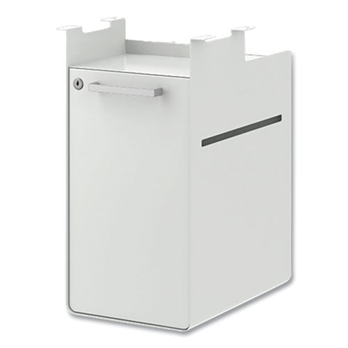 Fuse Undermount Storage Pedestal, 1 Shelf/1 Cubby, Left/right Orientation, White, 10 X 14.37 X 20