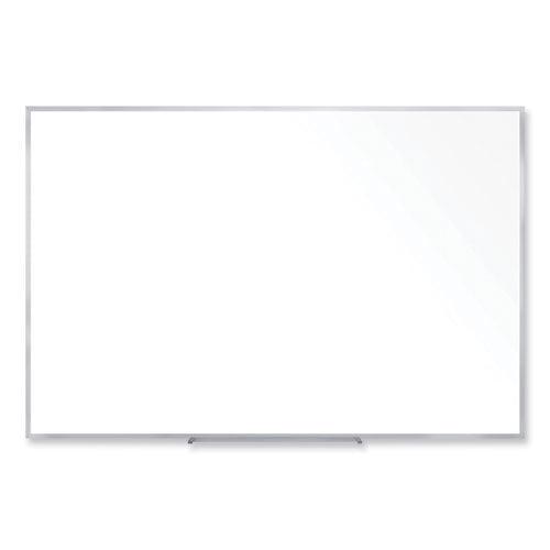 Non-magnetic Whiteboard With Aluminum Frame, 72.63" X 48.47", White Surface, Satin Aluminum Frame