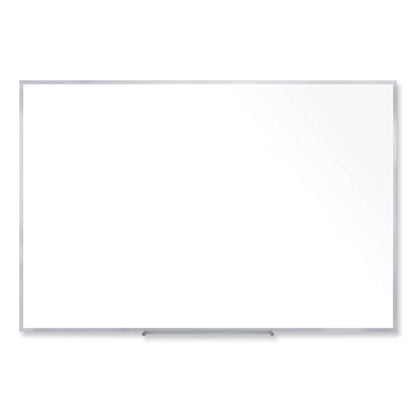 Non-magnetic Whiteboard With Aluminum Frame, 72.63" X 48.47", White Surface, Satin Aluminum Frame